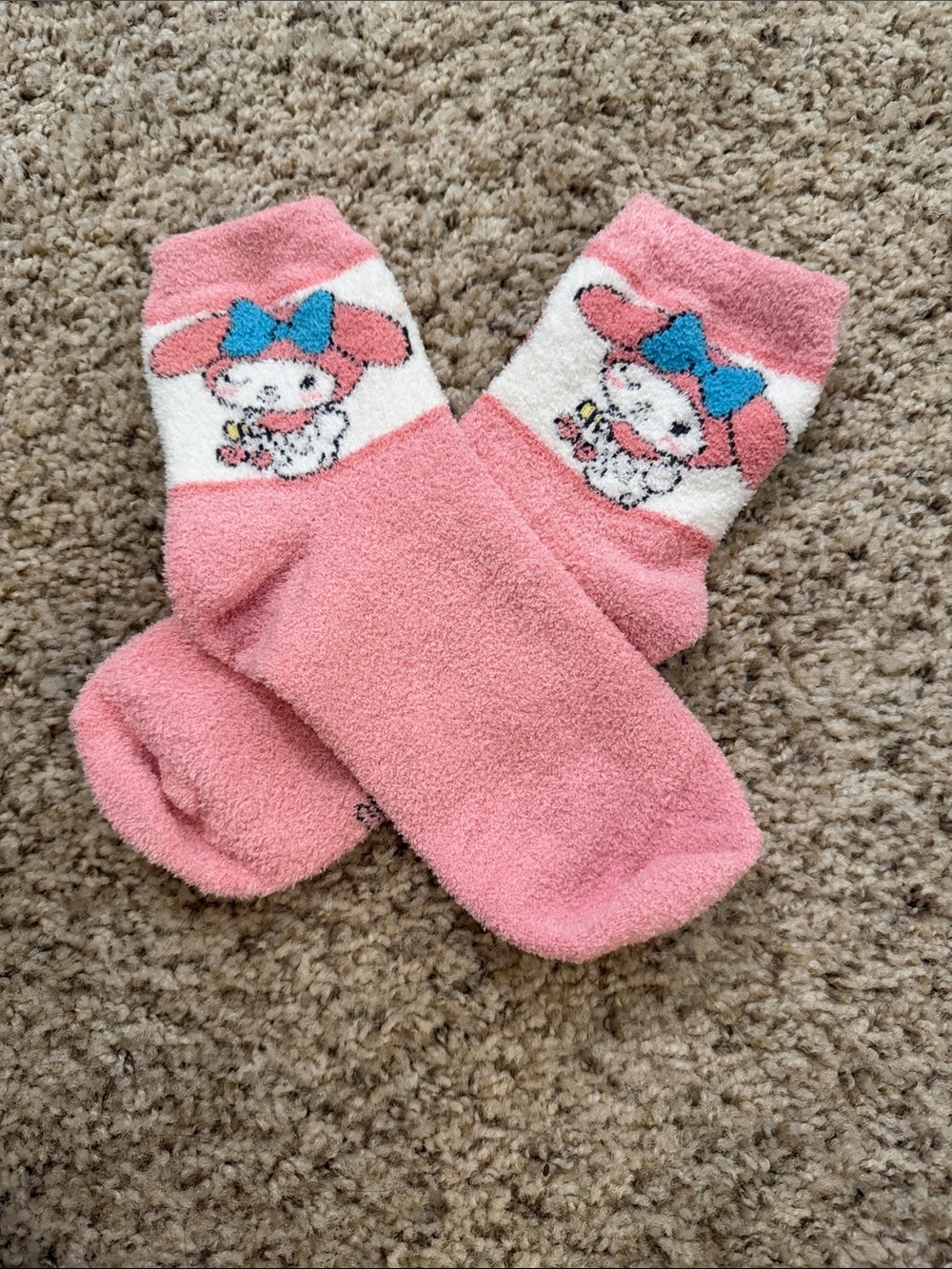 Sanrio My Melody Pink and Blue Cozy Kids Socks
